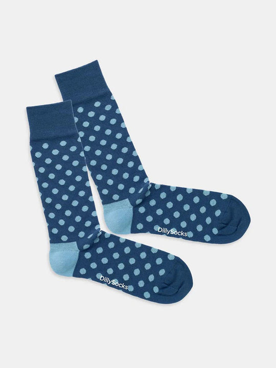 Socken «Big Blue Dots» von DILLY SOCKS