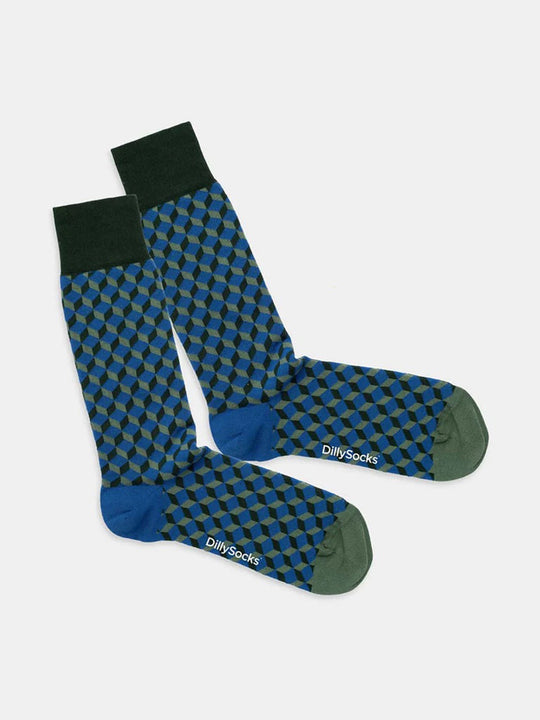 Socken «Deep Blue Dice» von DILLY SOCKS