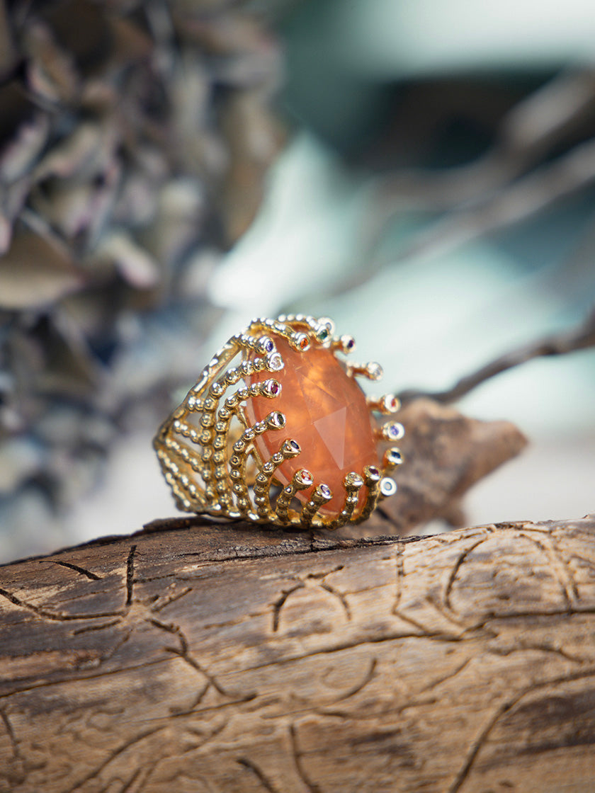 fingerring aufbewahrung Fingerring «Leonoris orange» von CORAZON – Bijou les Boutiques