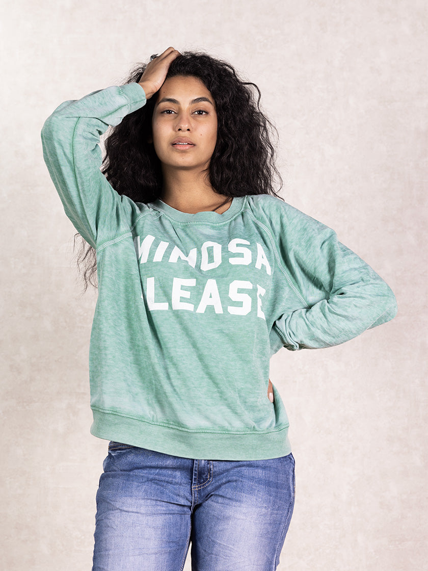 Sweatshirt «Mimosa Please» von RECYCLED KARMA
