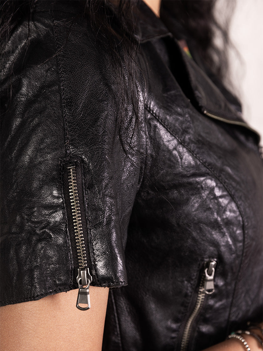 Veste en cuir « Little Bijou » de FREAKY NATION