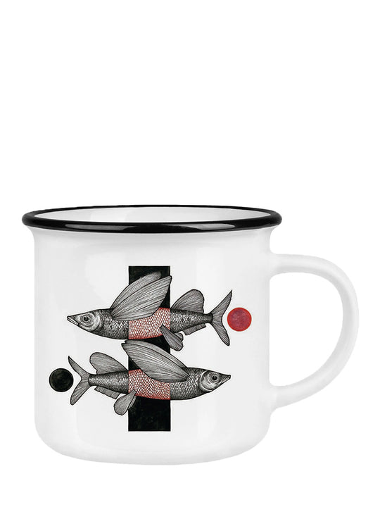 Keramiktasse «Fliegende Fische» von LIGARTI