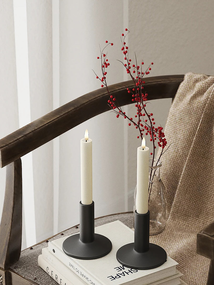 Bougie LED en forme de bâtonnet, 15 cm, lot de 2