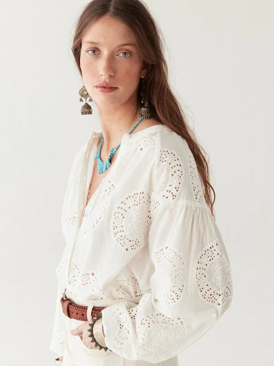 Bluse «Margaret» von MAISON HOTEL
