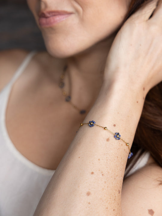 Armband «Little Flower blau» von CORAZON