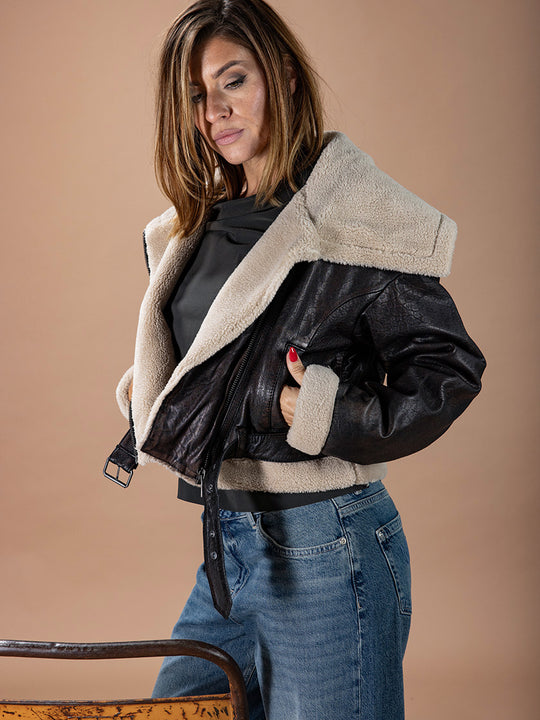 Lederjacke «Fake Fur» von FREAKY NATION