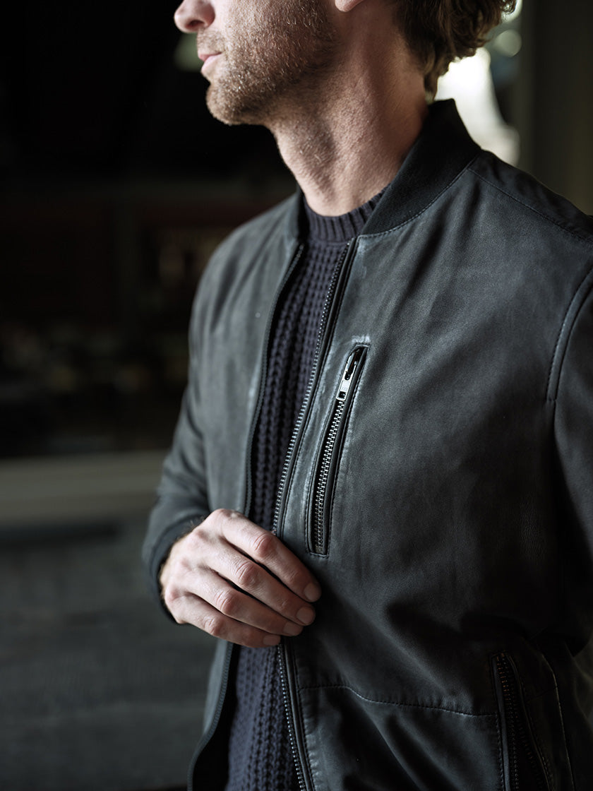 Lederjacke «Ken» von Q-21