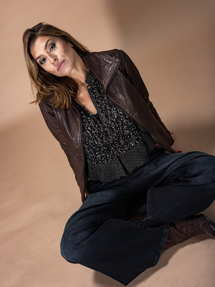 Lederjacke «Kim Lamm» von Q-21