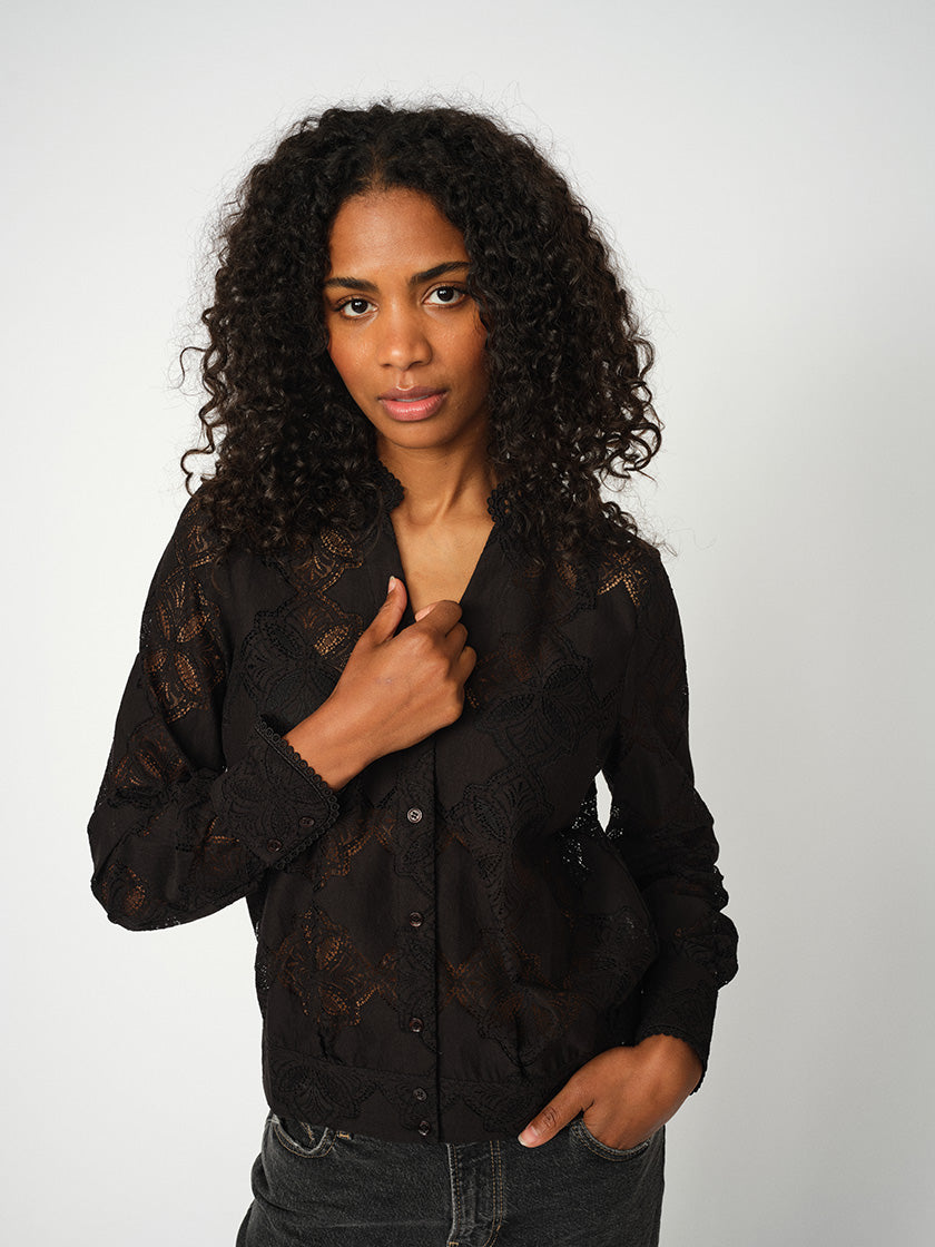 Bluse «Monja Yen Lace» von MOS MOSH