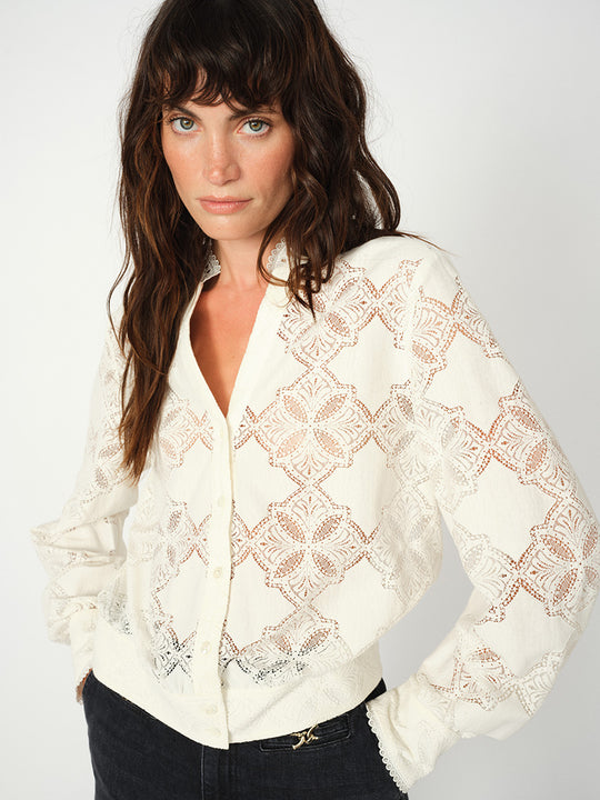 Bluse «Monja Yen Lace» von MOS MOSH