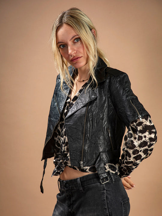 Veste en cuir « Little Bijou » de FREAKY NATION