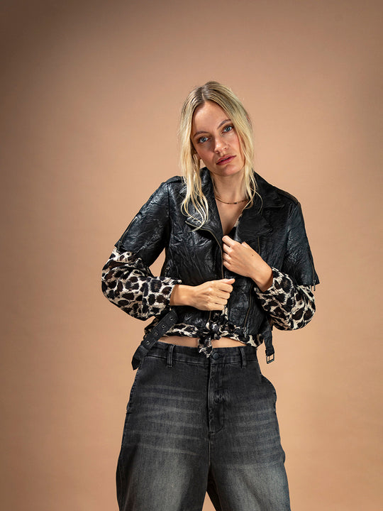 Veste en cuir « Little Bijou » de FREAKY NATION