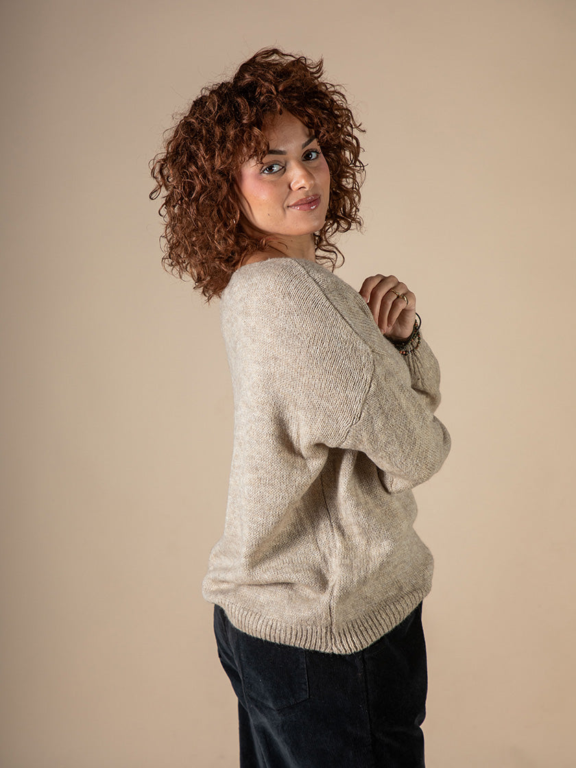 Strickpullover mit Wolle