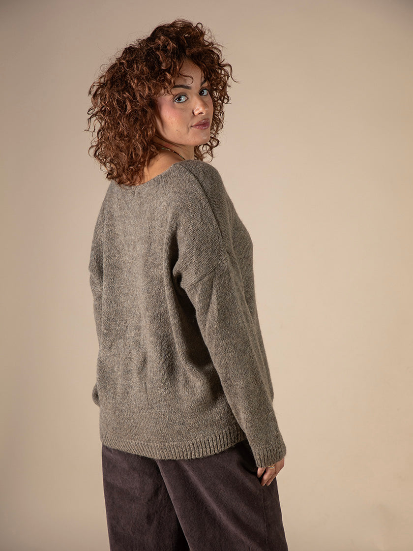 Strickpullover mit Wolle