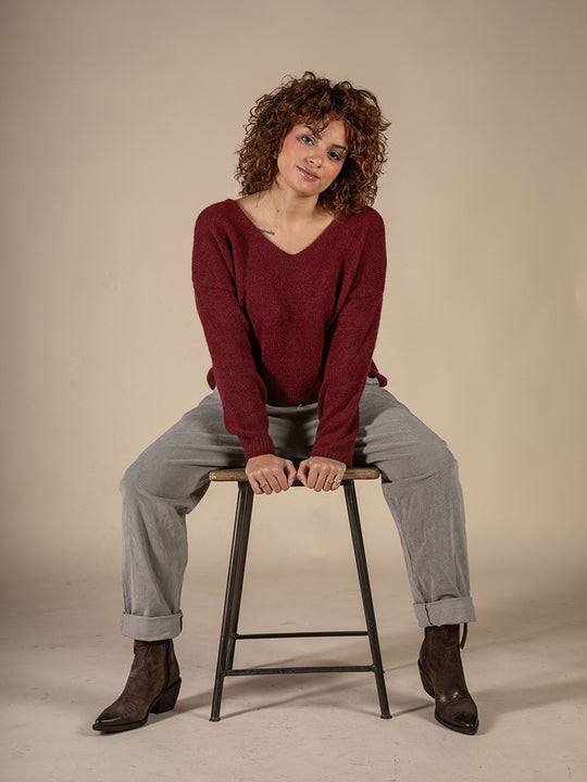 Strickpullover mit Wolle