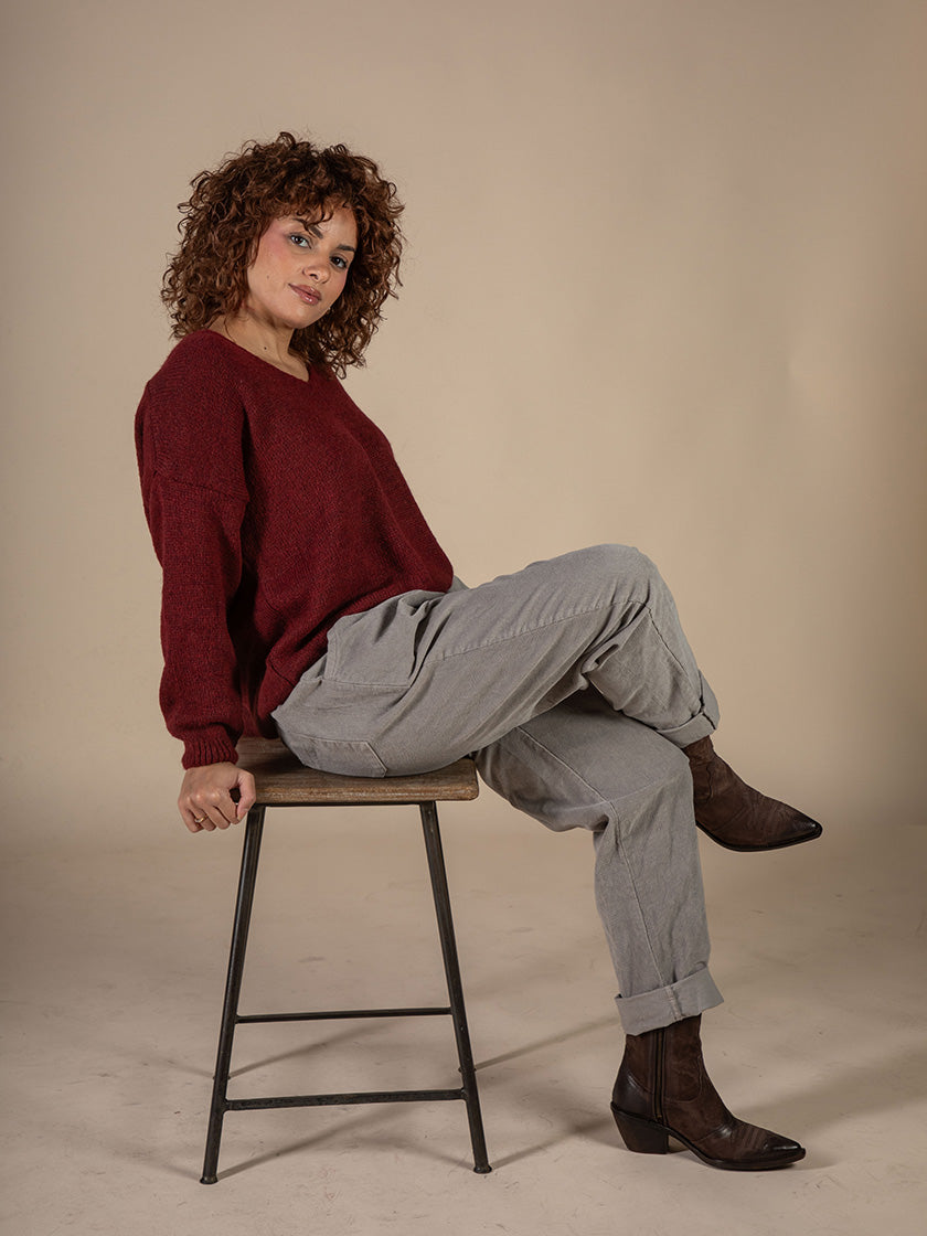 Strickpullover mit Wolle