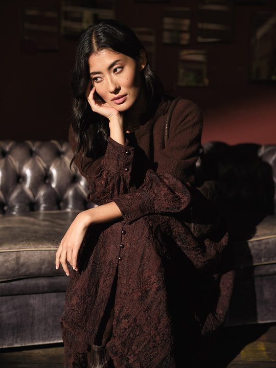 Kleid «Embrodeiry» mit Spitzen