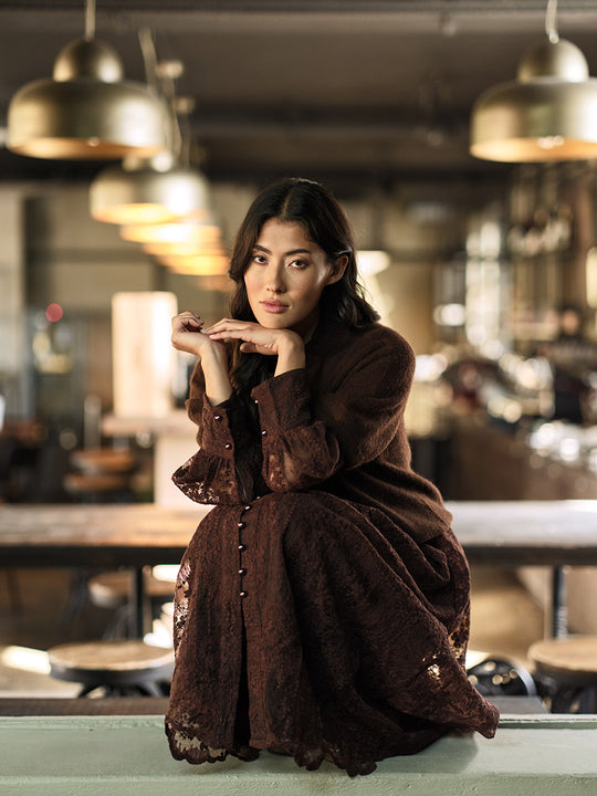 Kleid «Embrodeiry» mit Spitzen