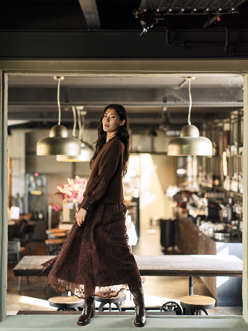 Kleid «Embrodeiry» mit Spitzen