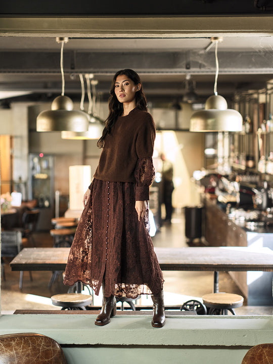 Kleid «Embrodeiry» mit Spitzen