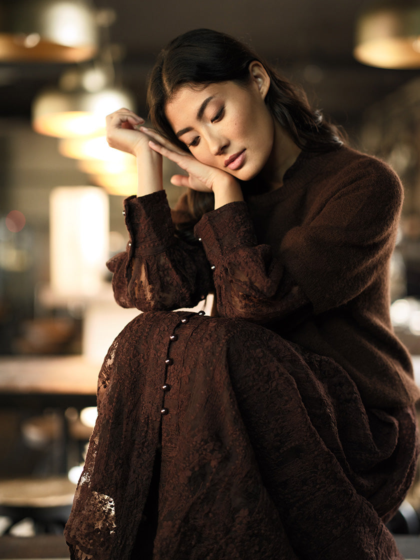 Kleid «Embrodeiry» mit Spitzen