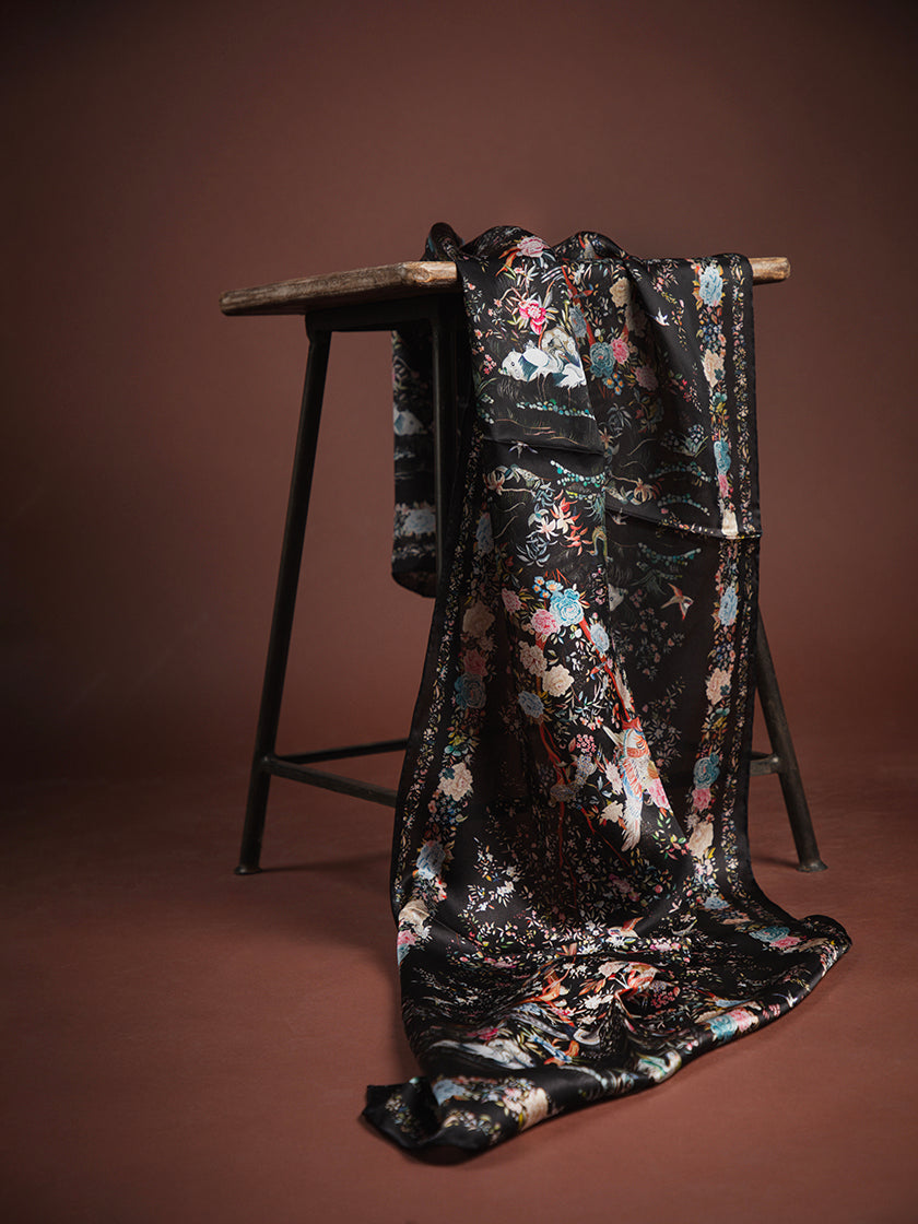 Seidenschal «Birds Long»