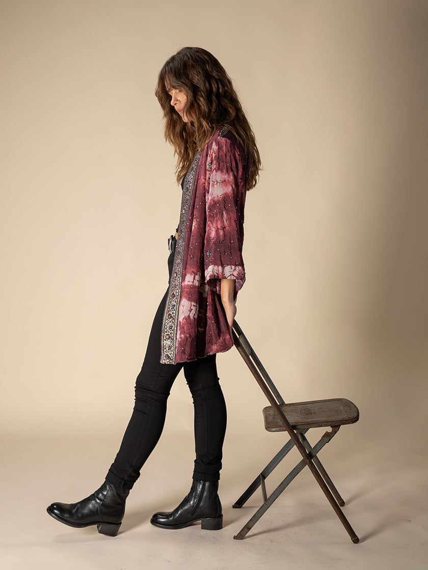 Veste en soie «Reversible» de COFUR