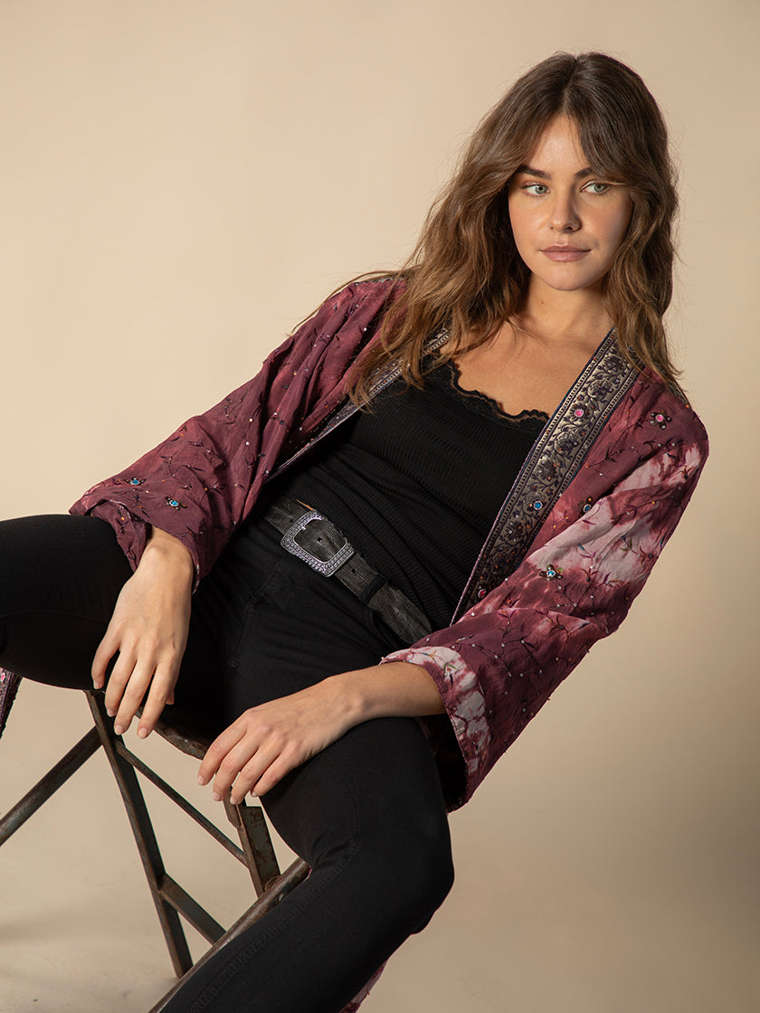 Veste en soie «Reversible» de COFUR