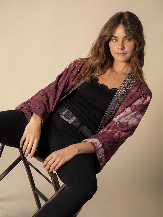 Veste en soie «Reversible» de COFUR