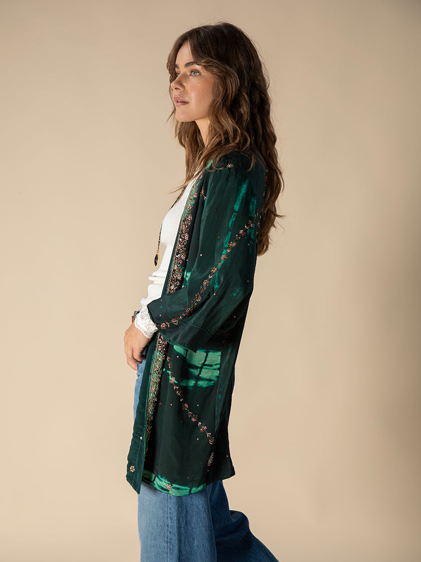 Veste en soie «Reversible» de COFUR