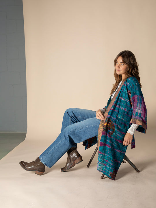 Kimono en soie «Dubai long» de COFUR