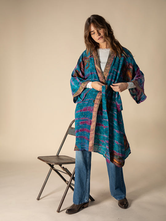 Kimono en soie «Dubai long» de COFUR