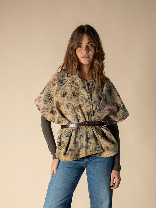 Veste «Kantha Cape Reversible» de COFUR