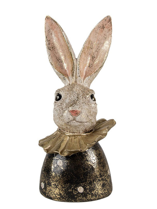 Figurine décorative « Lapin doré/noir »