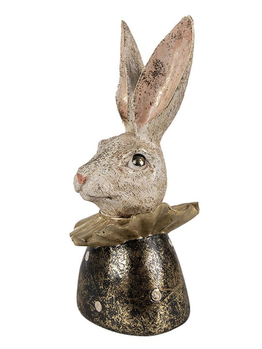 Figurine décorative « Lapin doré/noir »
