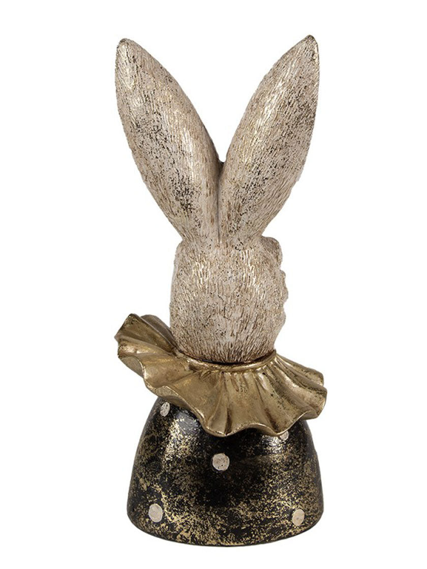 Figurine décorative « Lapin doré/noir »