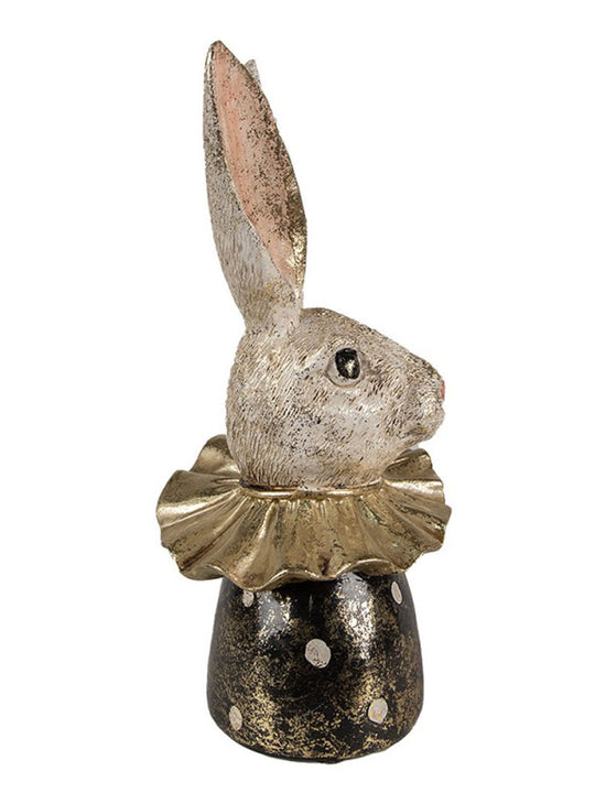 Figurine décorative « Lapin doré/noir »