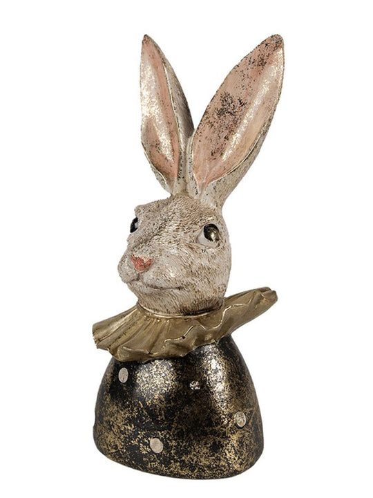 Figurine décorative « Lapin doré/noir »