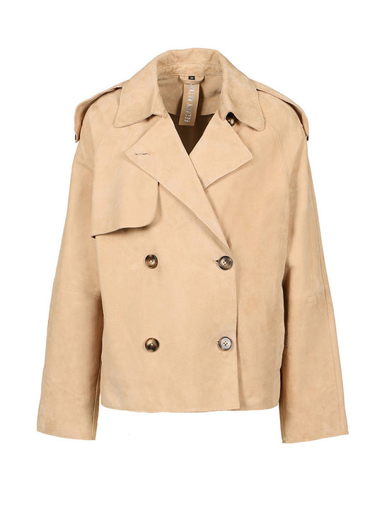 Leder-Trenchjacke «Cami» von FREAKY NATION