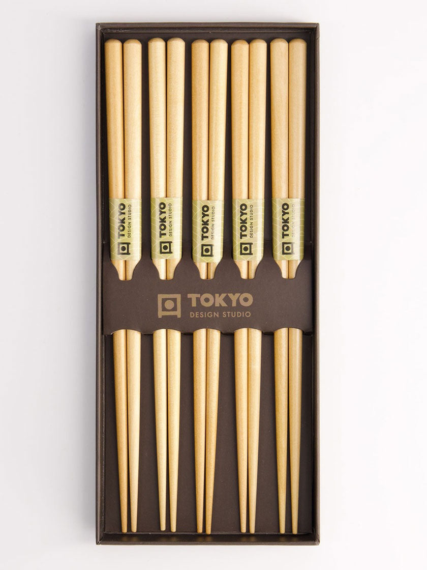 Coffret cadeau de baguettes «Wooden Brown»