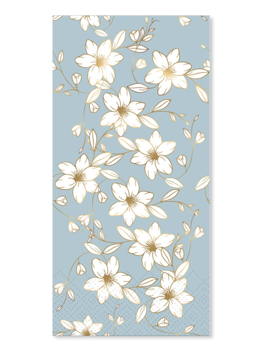 Serviettes ornées d'une guirlande de fleurs