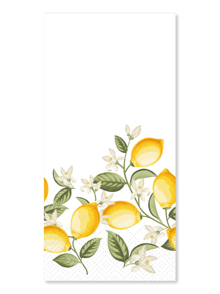 Serviettes décorées de citrons