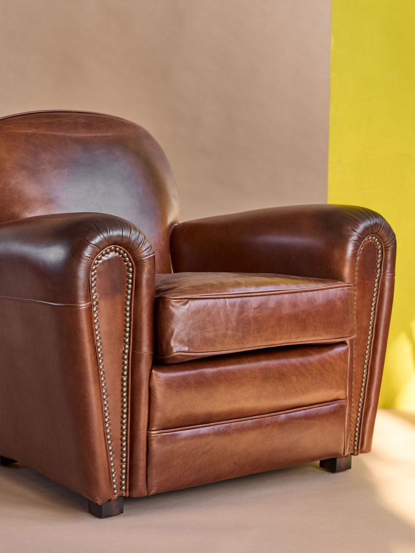 Fauteuil «Club Cigare en cuir»