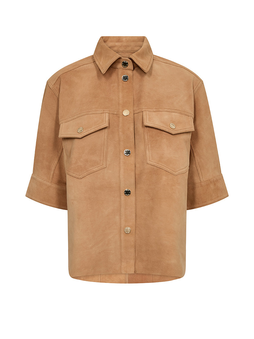 Chemise en cuir « Sigga » de MOS MOSH