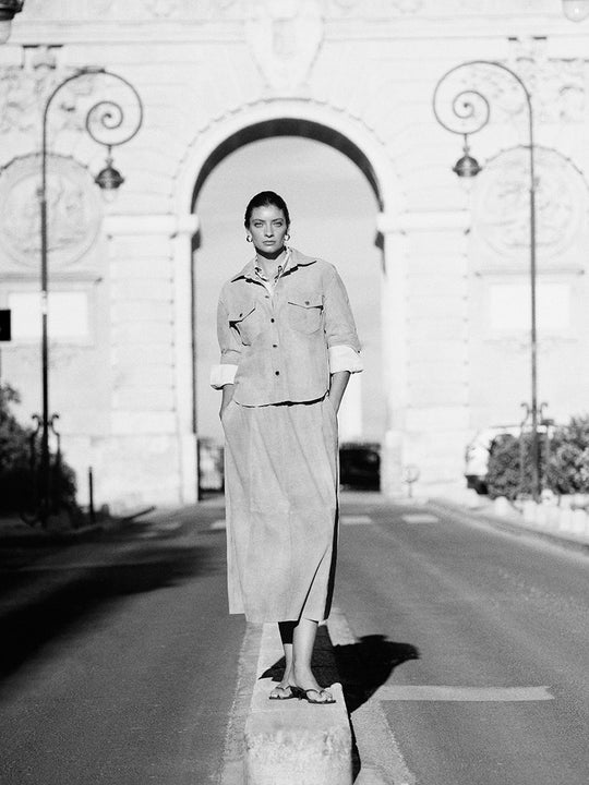 Chemise en cuir « Sigga » de MOS MOSH