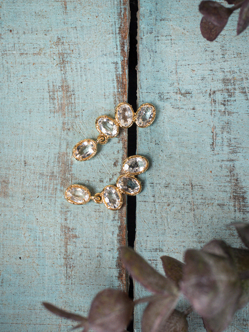 Boucles d'oreilles « Cascade Blanc » de CORAZON