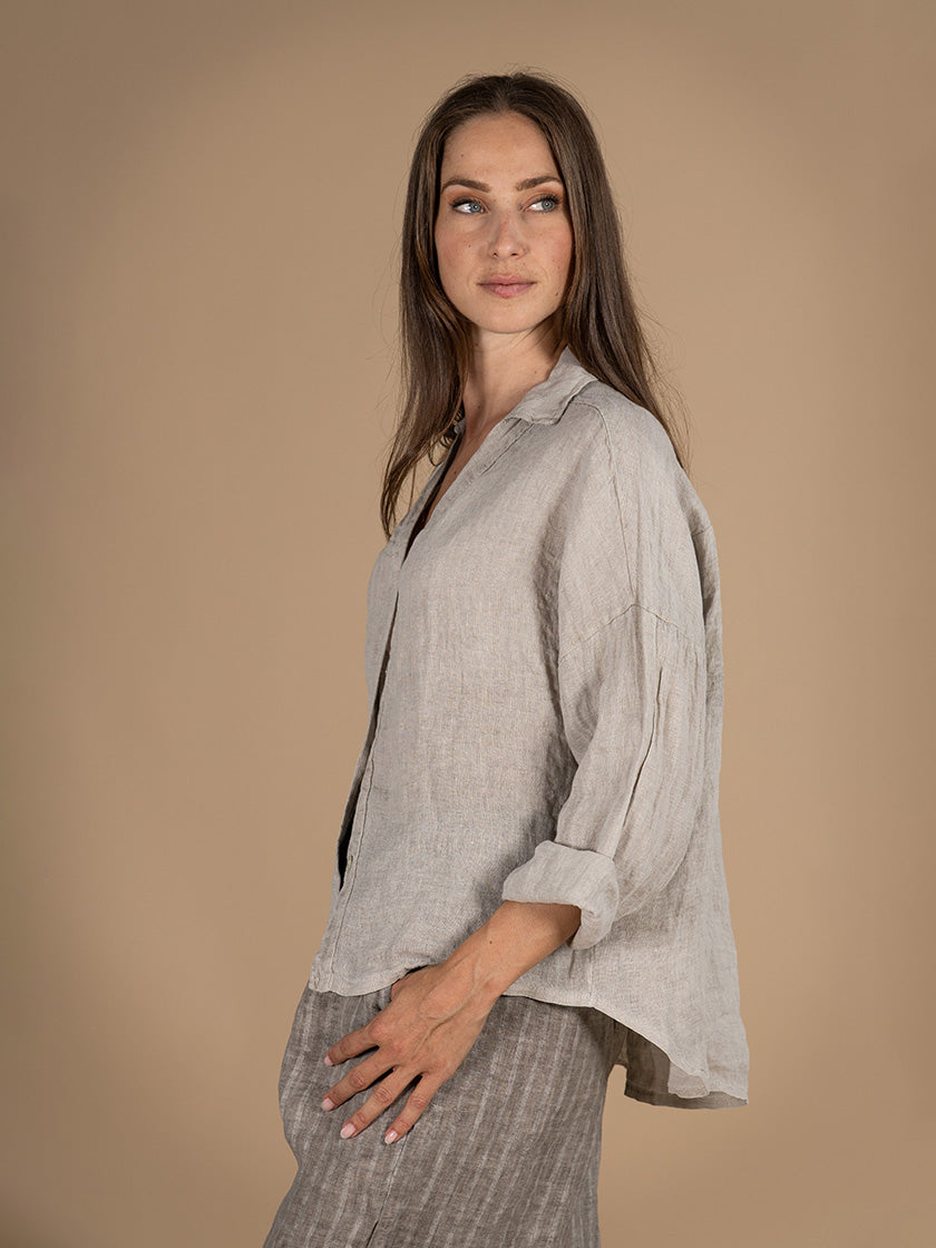 Leinenbluse «Wash Out»