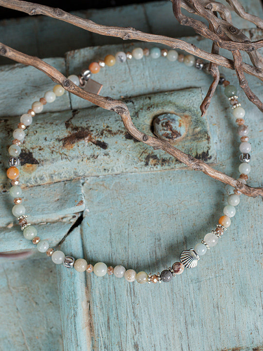 Fusskettchen «Shell Silber» von CORAZON