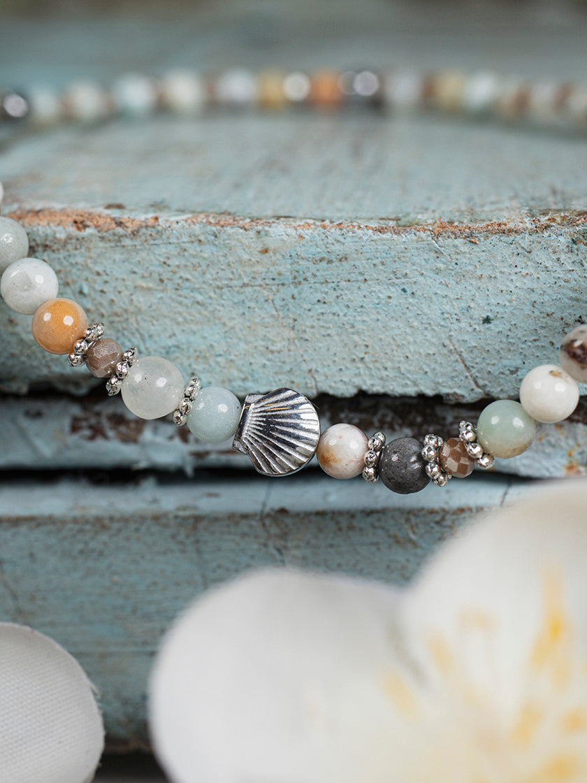 Fusskettchen «Shell Silber» von CORAZON