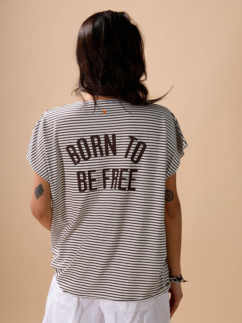 Shirt «Born to be free» von MYAE